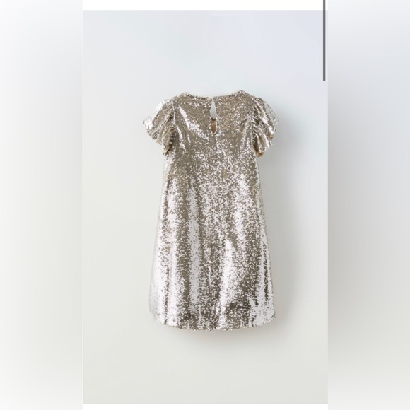 Zara FLORAL SEQUIN DRESS - Picture 2 of 8